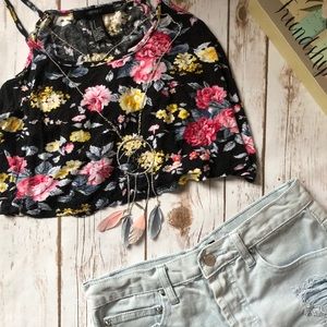 Forever 21 Floral crop top